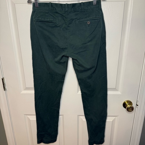 J Crew Flex Slim Cut Mens Pants Hunter Green Size 30 Waist 32 Length GUac - Picture 3 of 6